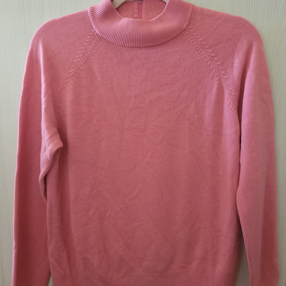 Crystal Kobe Pink Mockneck Sweater